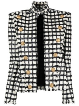 Balmain: Жакет в клетку 