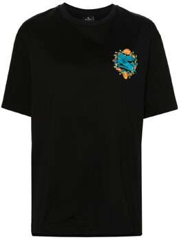 Etro: Чёрная футболка 