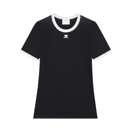 Courreges: Чёрная футболка 
