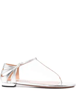 Aquazzura: Серебристые сандалии 
