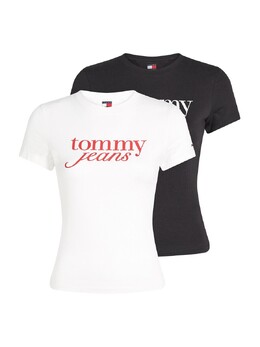 Tommy Jeans: Чёрная футболка  Essential