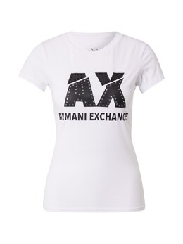 Armani Exchange: Белая футболка 