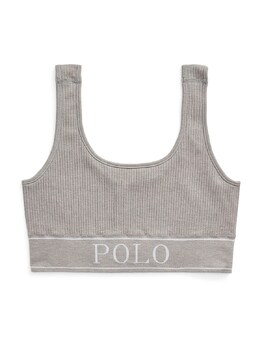Polo Ralph Lauren: Серый топ 