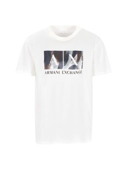 Armani Exchange: Белая футболка 