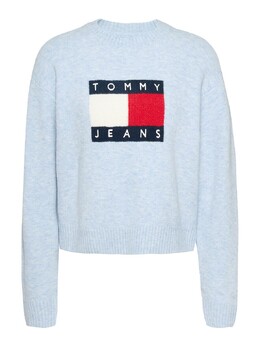 Tommy Jeans: Голубой свитер 