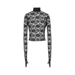 Saint Laurent: Блуза с растительным принтом 