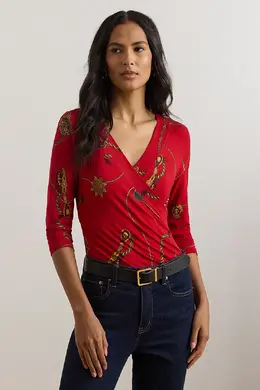 Lauren Ralph Lauren: Красная блуза 