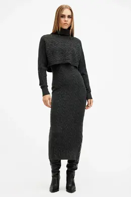 Allsaints: Серое платье 