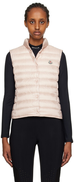 Moncler: Розовый пуховик  Liane