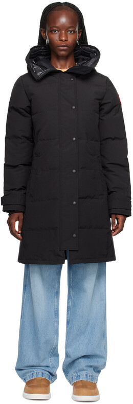 Canada Goose: Чёрный пуховик  Shelburne