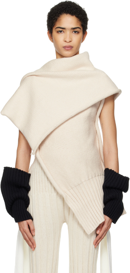Issey Miyake: Бежевый свитер 