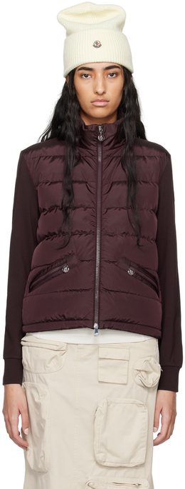 Moncler: Бордовый кардиган 