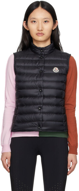 Moncler: Чёрный жилет  Liane