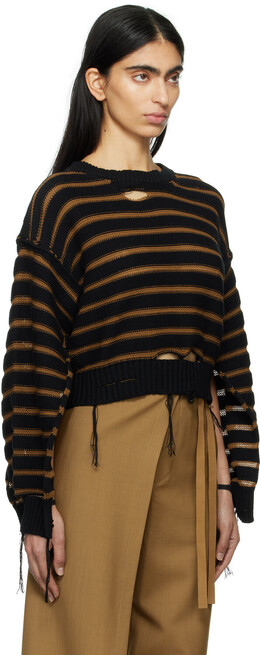 MM6 Maison Margiela: Чёрный свитер 