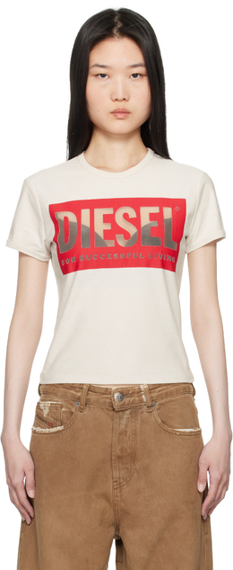 Diesel: Белая футболка 