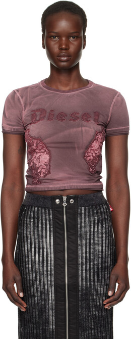 Diesel: Фиолетовая футболка 