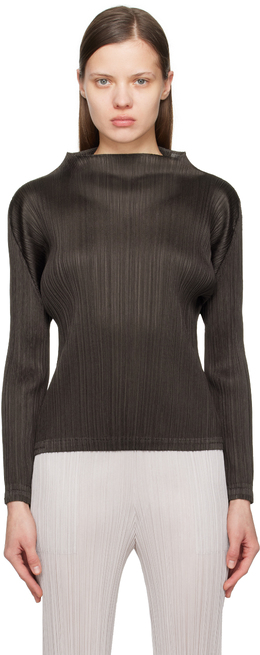 Pleats Please Issey Miyake: Чёрный топ 