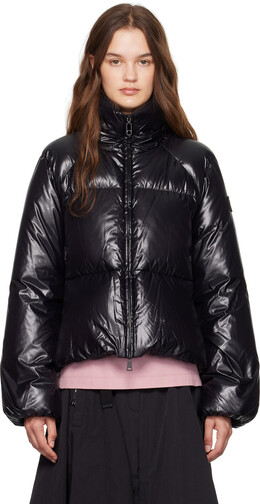 Moncler: Чёрный пуховик 