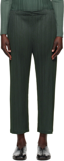 Pleats Please Issey Miyake: Серые брюки 