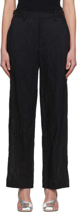 MM6 Maison Margiela: Чёрные брюки 