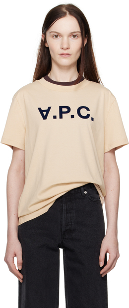 A.P.C.: Бежевая футболка  VPC