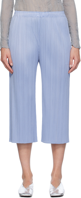 Pleats Please Issey Miyake: Синие брюки 