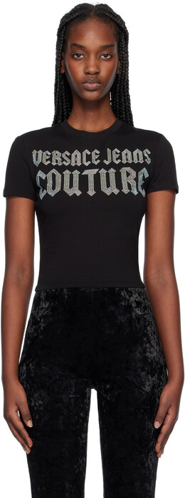Versace Jeans Couture: Футболка со стразами 