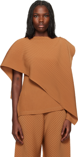 Issey Miyake: Коричневая блуза 