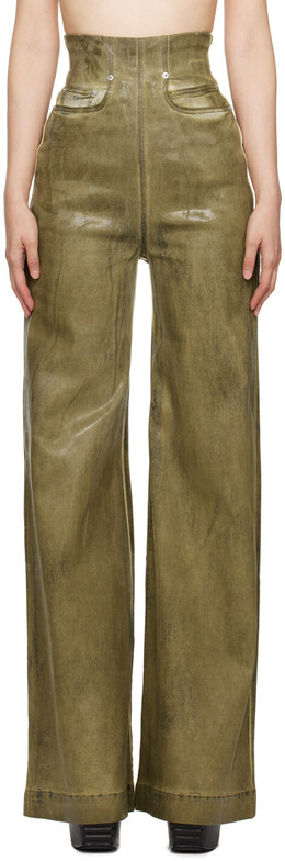 Rick Owens Drkshdw: Зелёные джинсы 