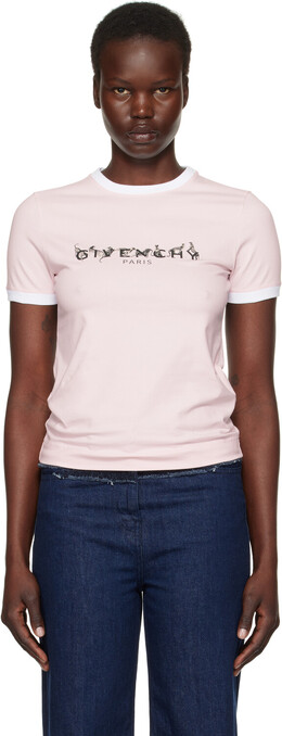 Givenchy: Розовая футболка 
