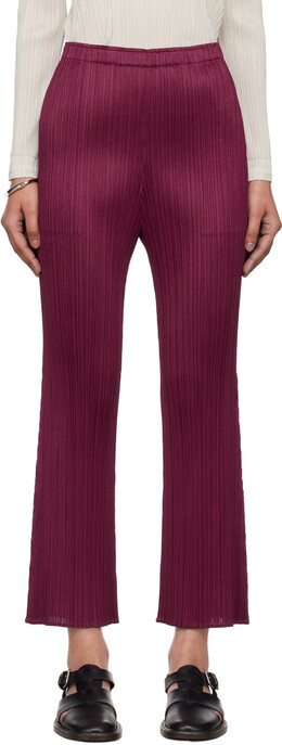 Pleats Please Issey Miyake: Розовые брюки 