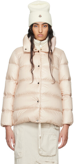 Moncler: Розовый пуховик 