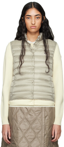 Moncler: Серый жилет  Liane