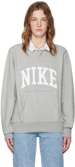 Nike: Серое поло 