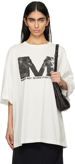 MM6 Maison Margiela: Белая футболка 