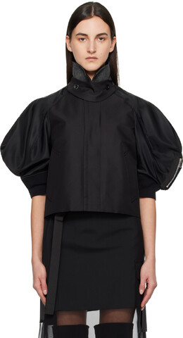 Sacai: Чёрная куртка 