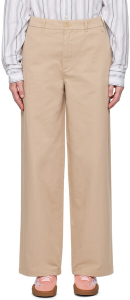 Acne Studios: Бежевые брюки 