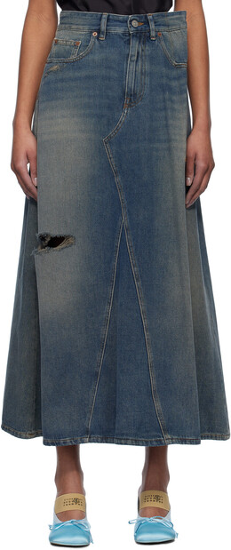 MM6 Maison Margiela: Юбка миди 