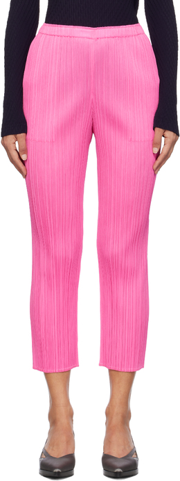 Pleats Please Issey Miyake: Розовые брюки 