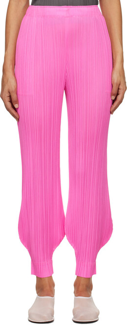 Pleats Please Issey Miyake: Розовые брюки 