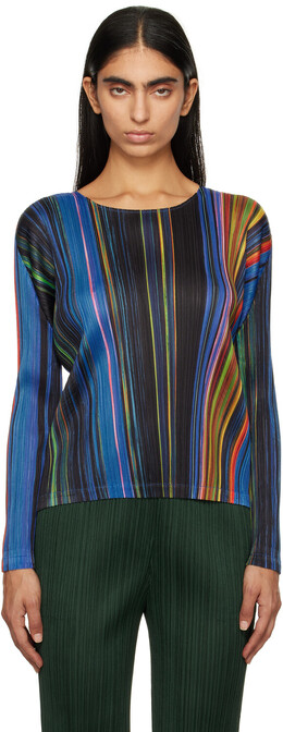 Pleats Please Issey Miyake: Многоцветный свитер 