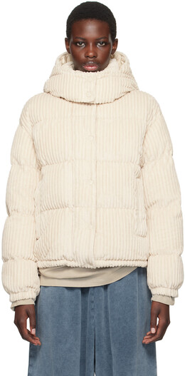 Moncler: Белая куртка  Daos