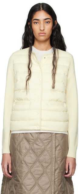 Moncler: Белый кардиган 
