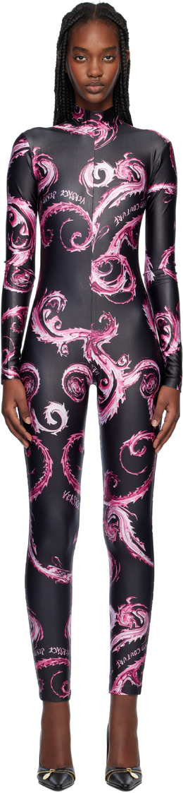 Versace Jeans Couture: Фиолетовый комбинезон 