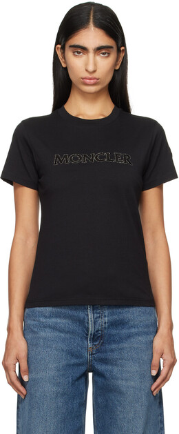 Moncler: Чёрная футболка 