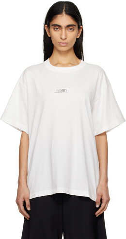 MM6 Maison Margiela: Белая футболка 