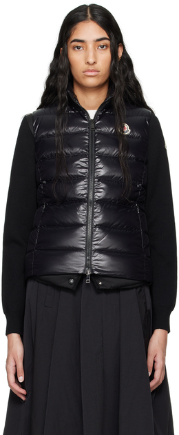 Moncler: Чёрный жилет  Ghany