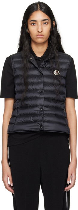 Moncler: Чёрный жилет  Liane