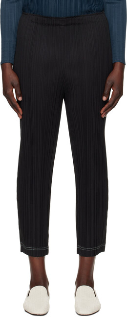 Pleats Please Issey Miyake: Чёрные брюки 