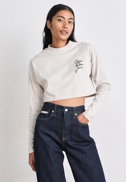 Calvin Klein Jeans: Топ с длинным рукавом 
